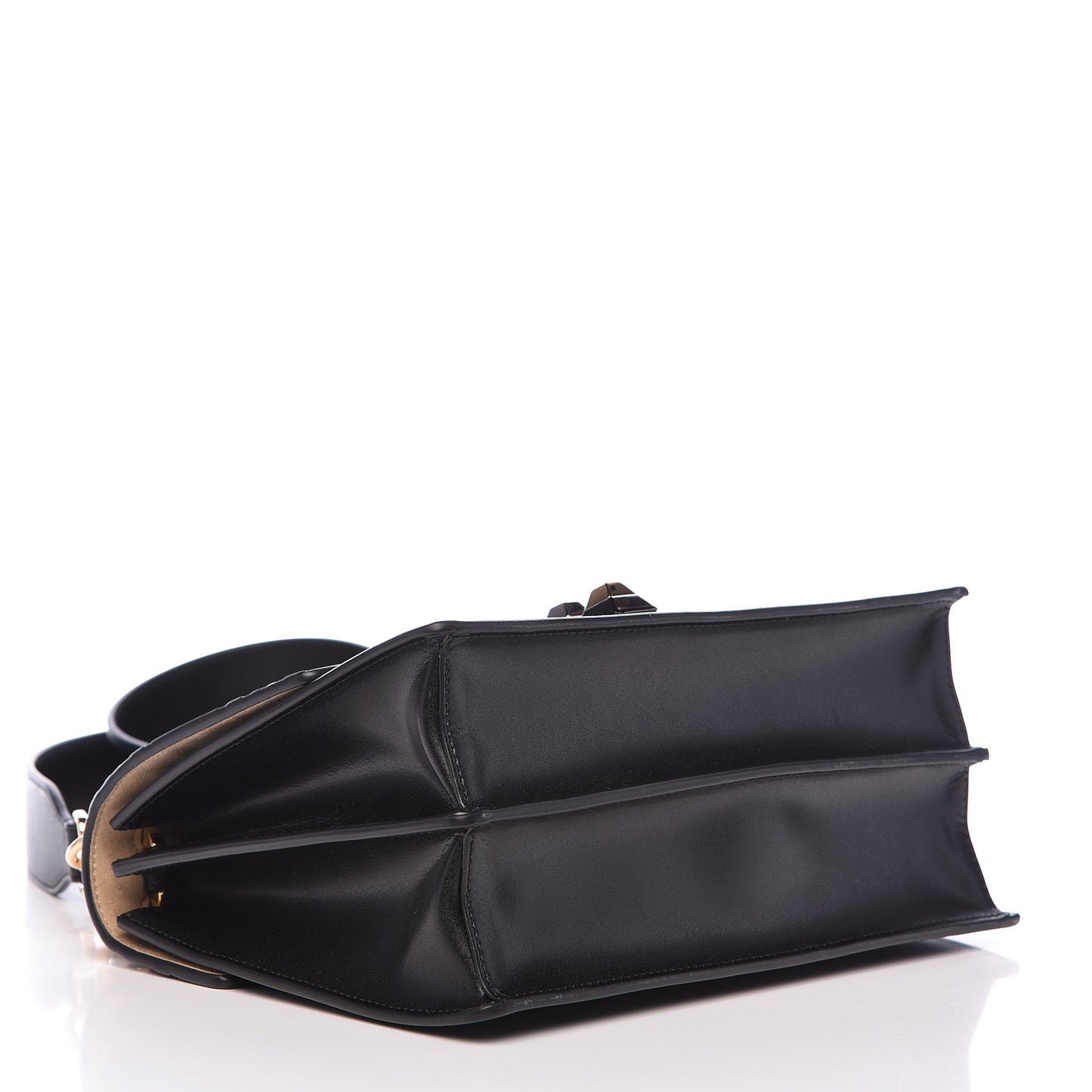 Vitello Liberty Bi-Color FF 1974 Embossed Kan I Shoulder Bag Black Maya