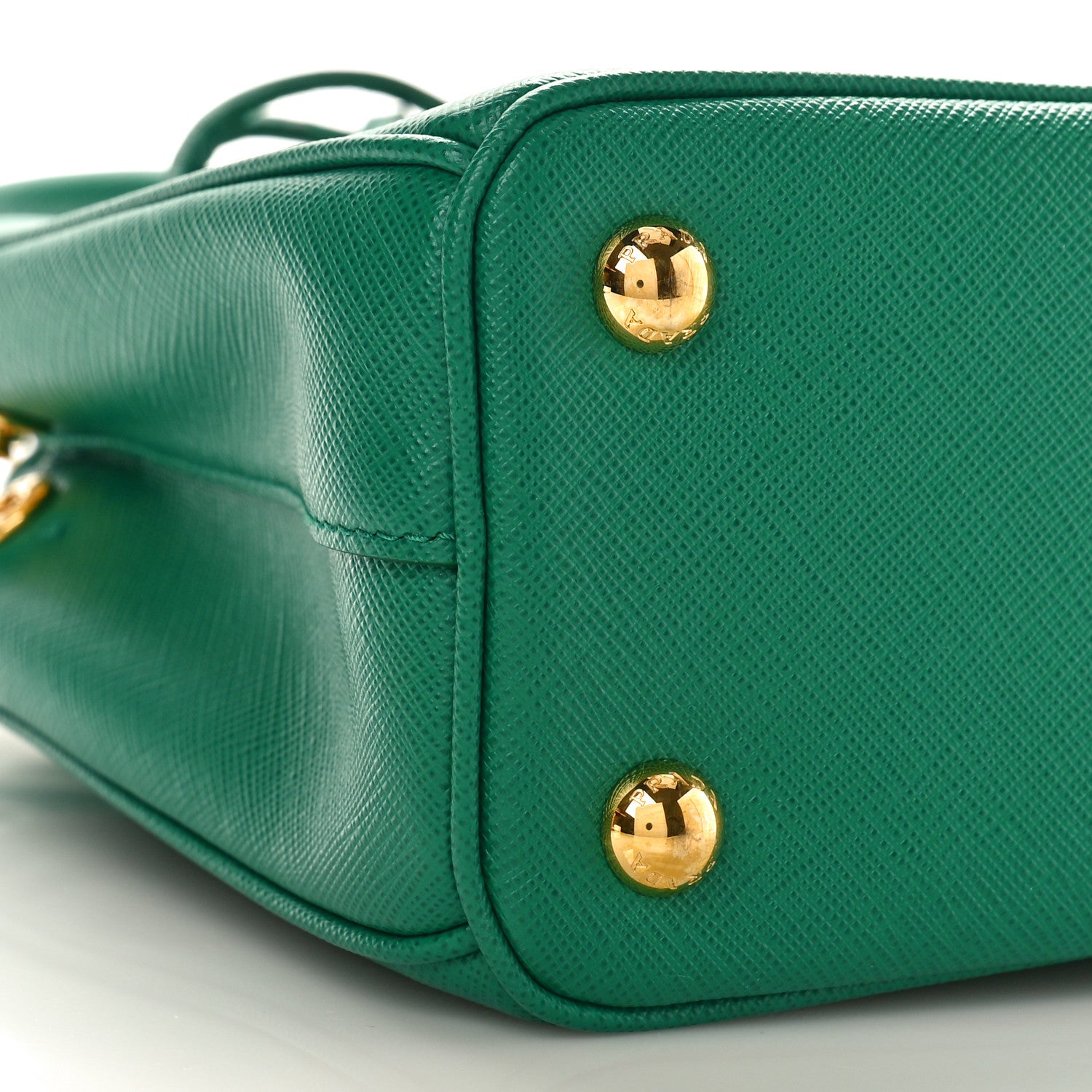 Prada Saffiano Lux Mini Galleria Double Zip Tote Biliardo 7 of 9