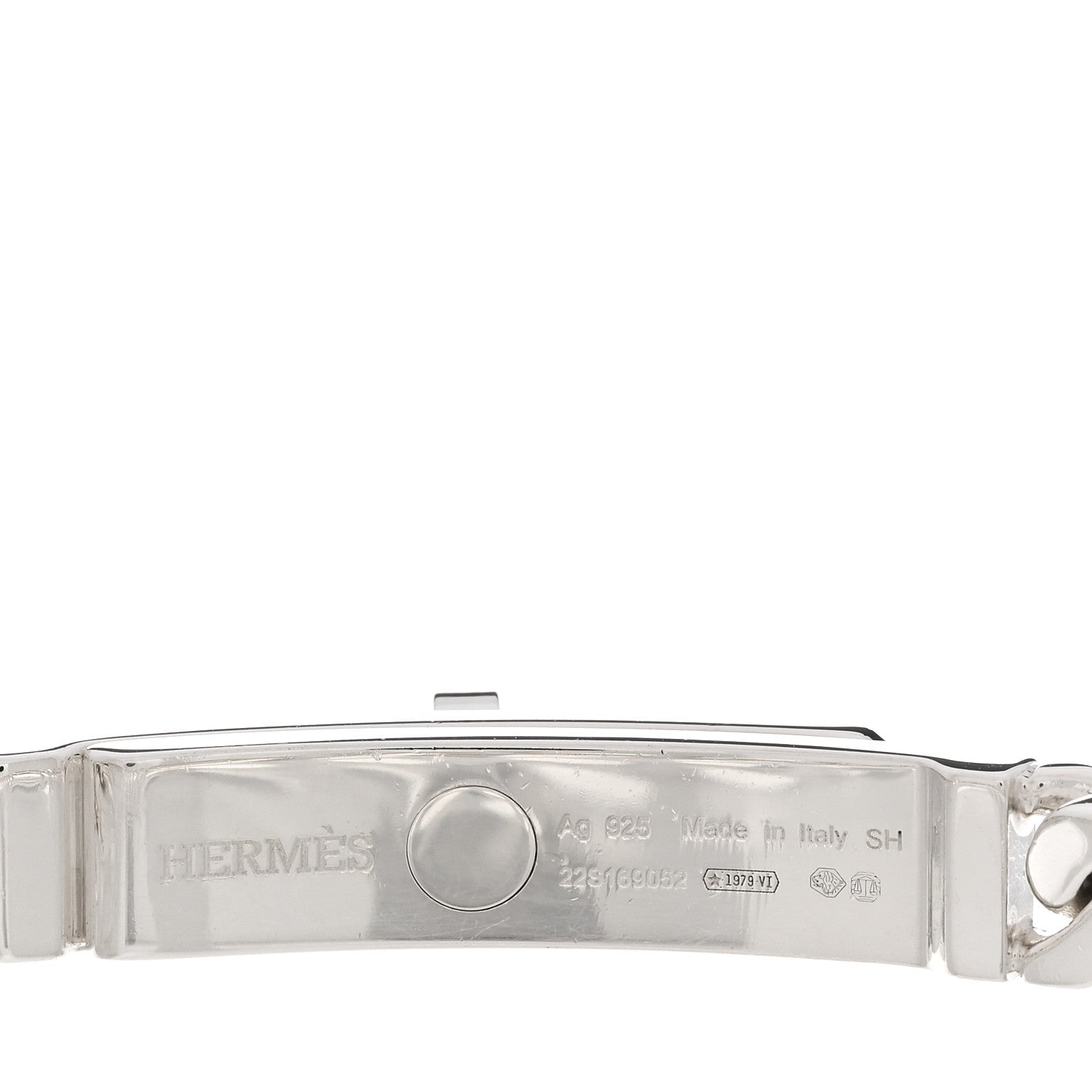 Hermes Sterling Silver TPM Kelly Gourmette Bracelet SH 3 of 3