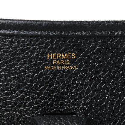 Hermes Taurillon Clemence Evelyne III PM Black 8 of 9