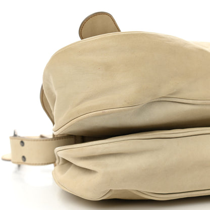 Christian Dior Calfskin Medium Gaucho Double Saddle Bag Ivory 9 of 17