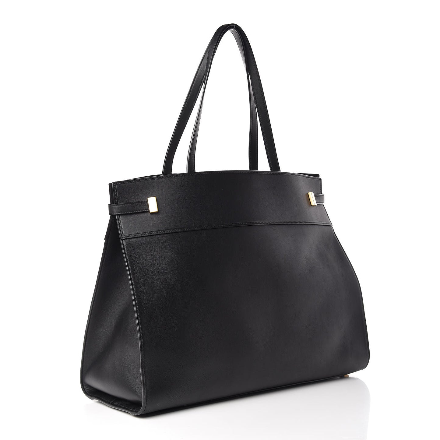 Calfskin Medium Manhattan Shopper Tote Black