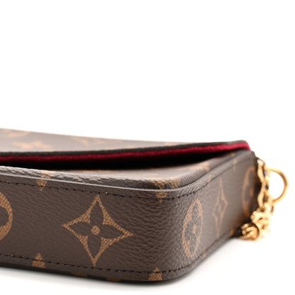 Louis Vuitton Monogram Pochette Felicie Chain Wallet Fuchsia 19 of 21