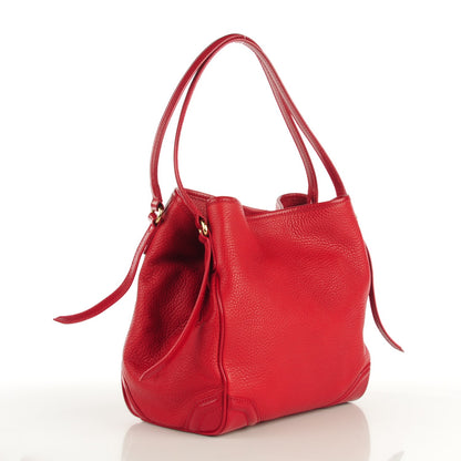 Burberry Grainy Calfskin Canterbury Tote Red 3 of 9