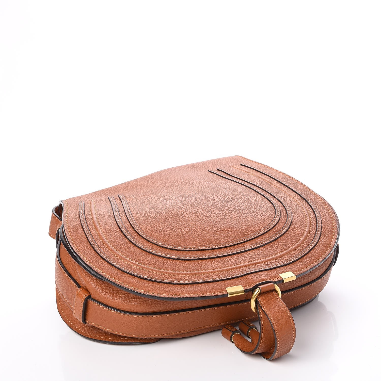 Chloe Calfskin Medium Marcie Round Crossbody Bag Tan 4 of 7