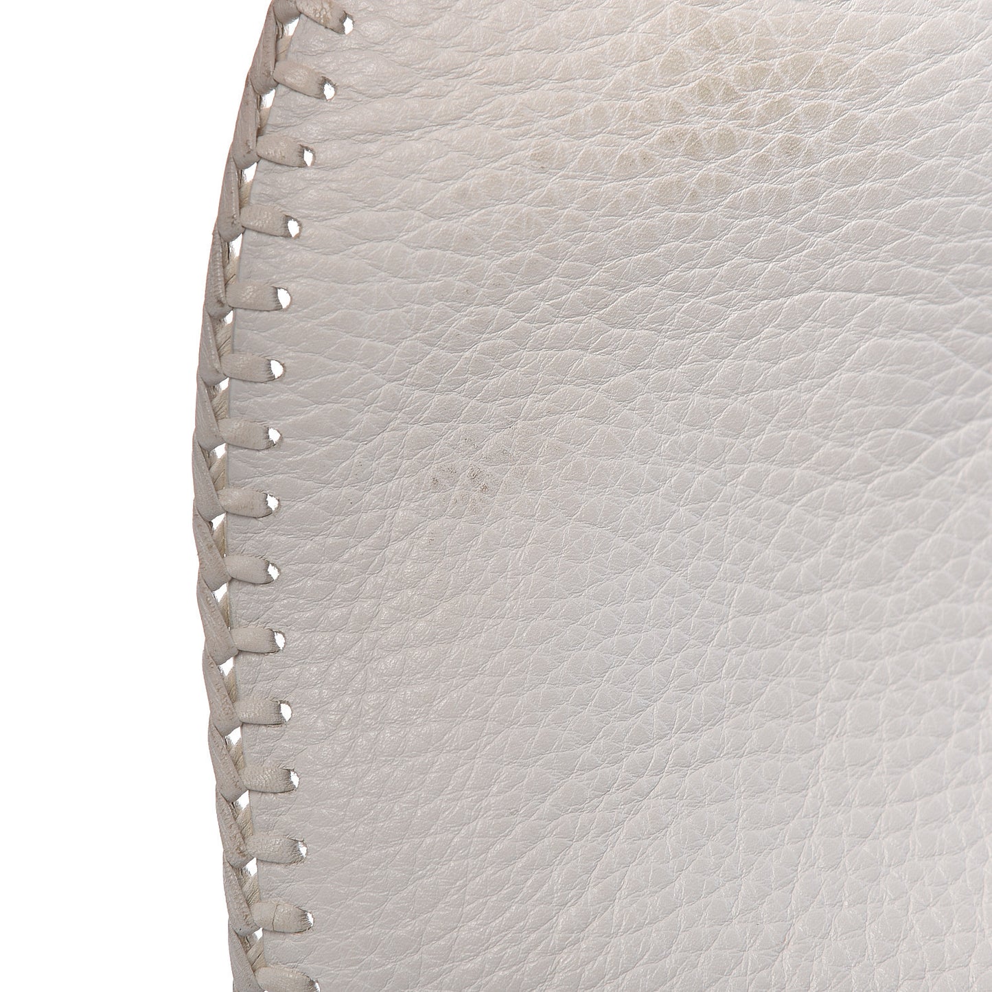 Calfskin Whipstitch Gaucho Double Saddle Bag White