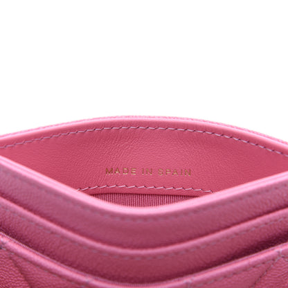 Chanel Caviar Quilted Boy Card Holder Pink 9 of 10