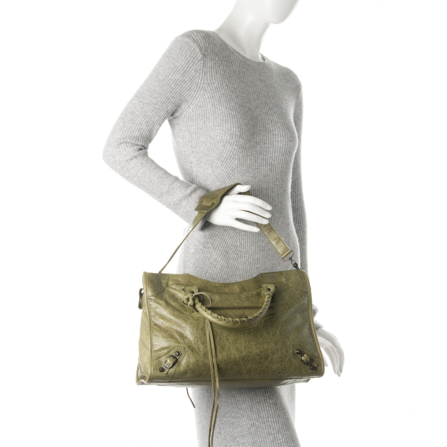Balenciaga Agneau Classic Hardware City Light Olive 2 of 7