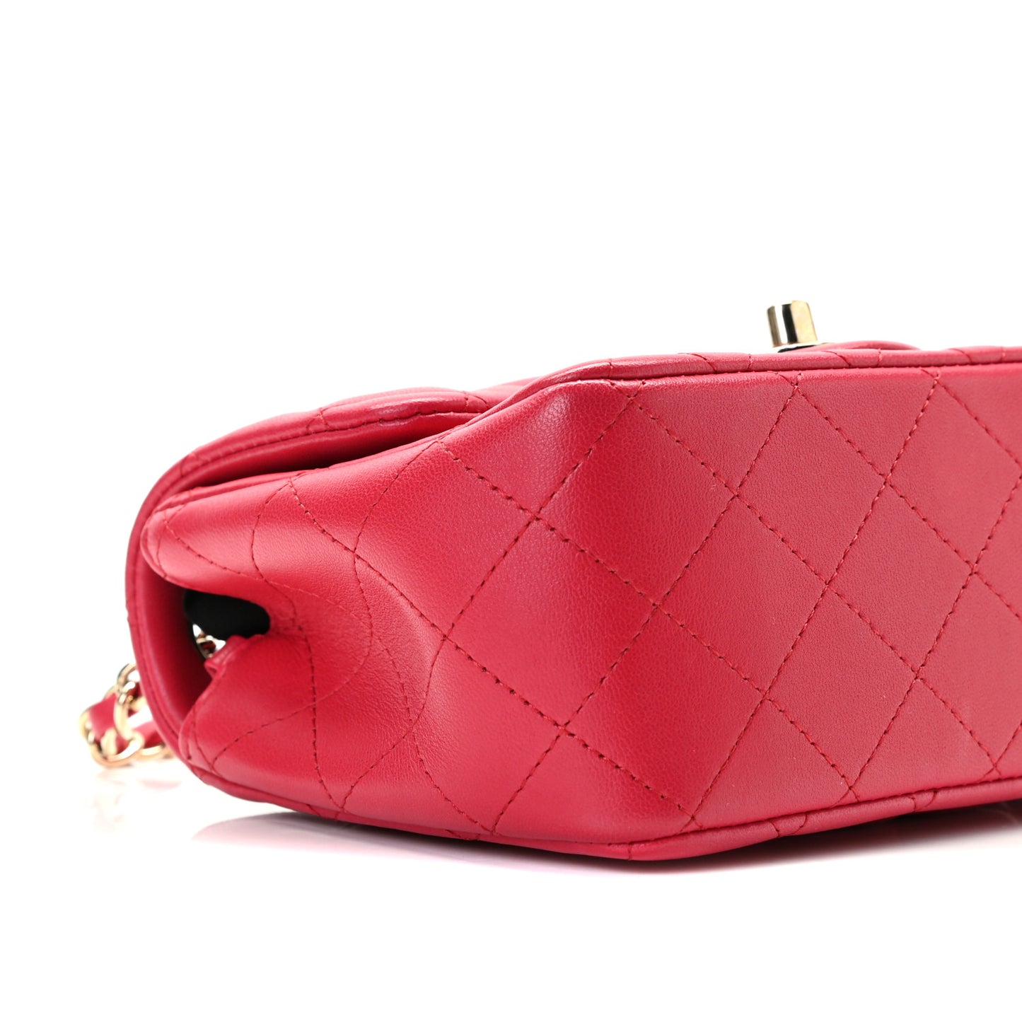 Lambskin Quilted Mini Square Flap Pink