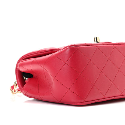 Chanel Lambskin Quilted Mini Square Flap Pink 5 of 8