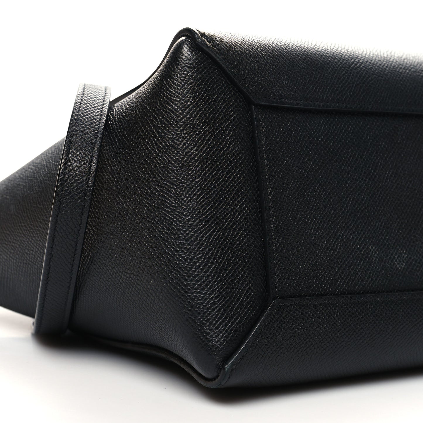 Grained Calfskin Micro Belt Bag Black