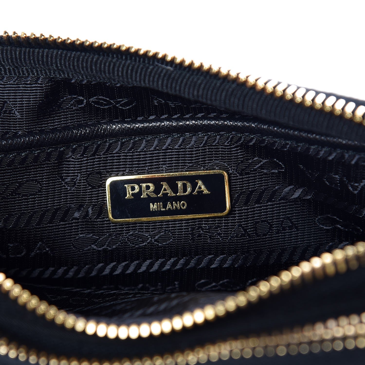 Prada Tessuto Nylon Convertible Crossbody Wristlet Black 8 of 8