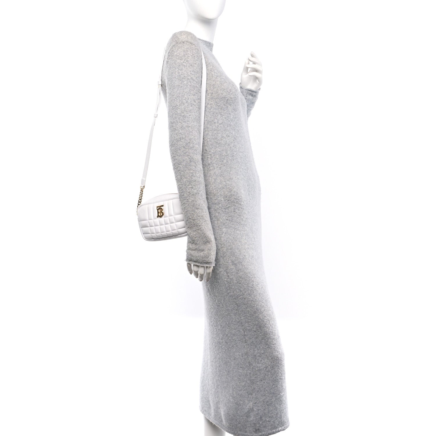 Burberry Lambskin Quilted Mini Lola Camera Bag White 2 of 9