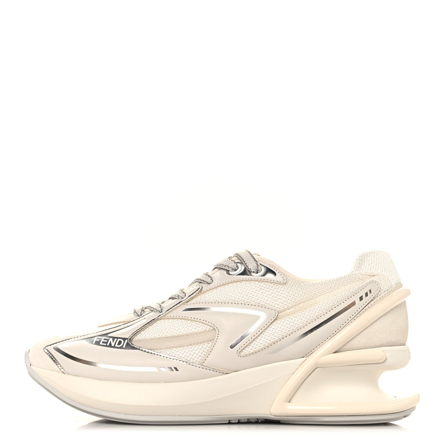 Fendi Tech Fabric Calfskin Womens First 1 Sneakers 36 Latte 1 of 9