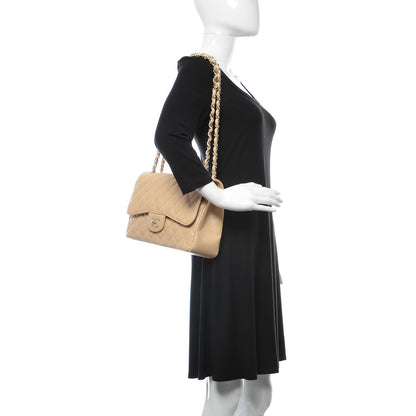 Chanel Iridescent Caviar Quilted Jumbo Double Flap Beige 2 of 26