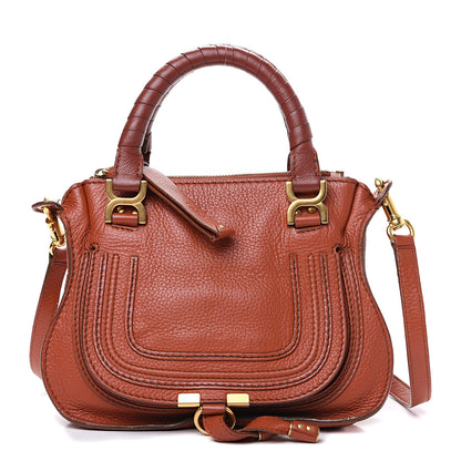 Chloe Calfskin Baby Marcie Satchel Whiskey 1 of 11