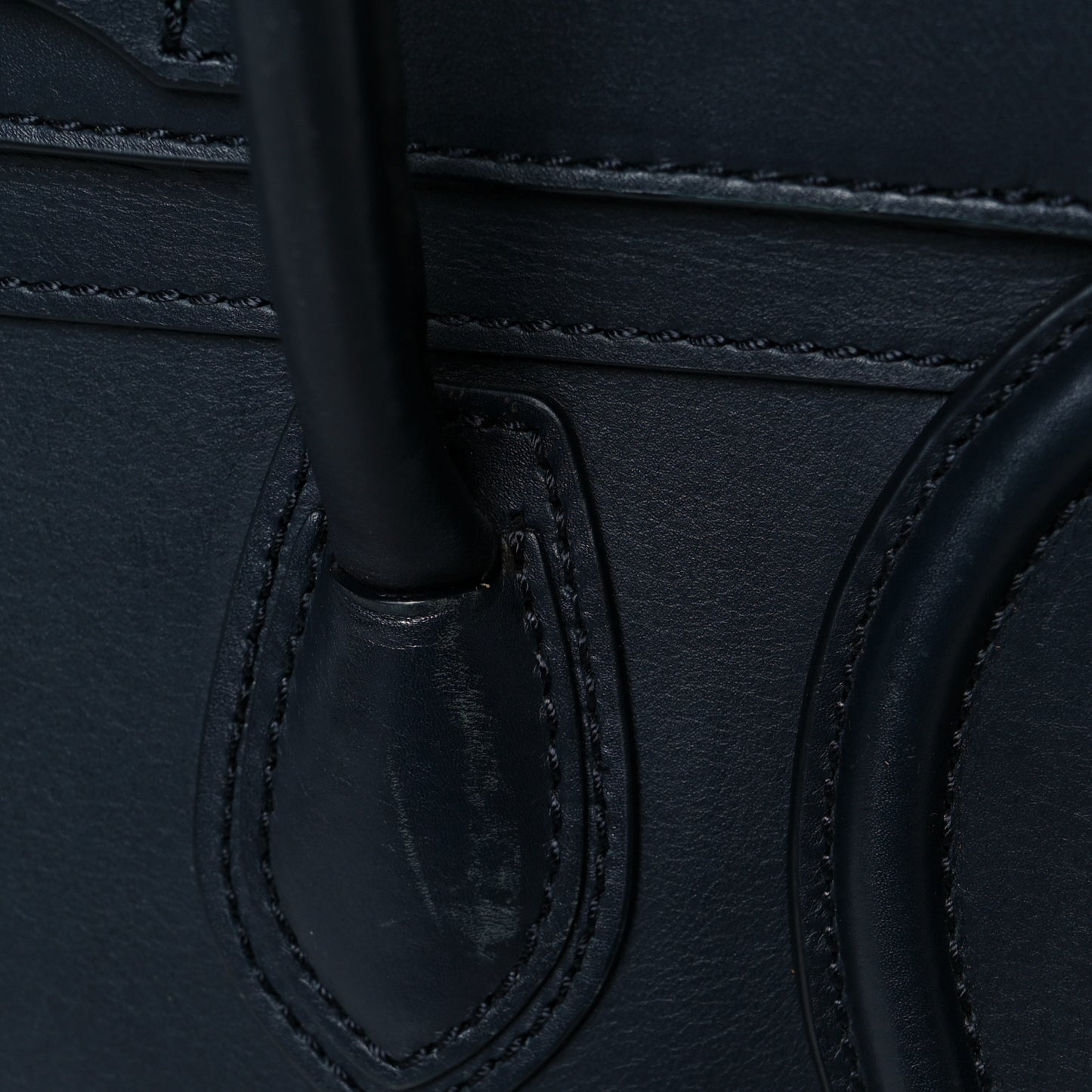 Smooth Calfskin Micro Luggage Navy Blue
