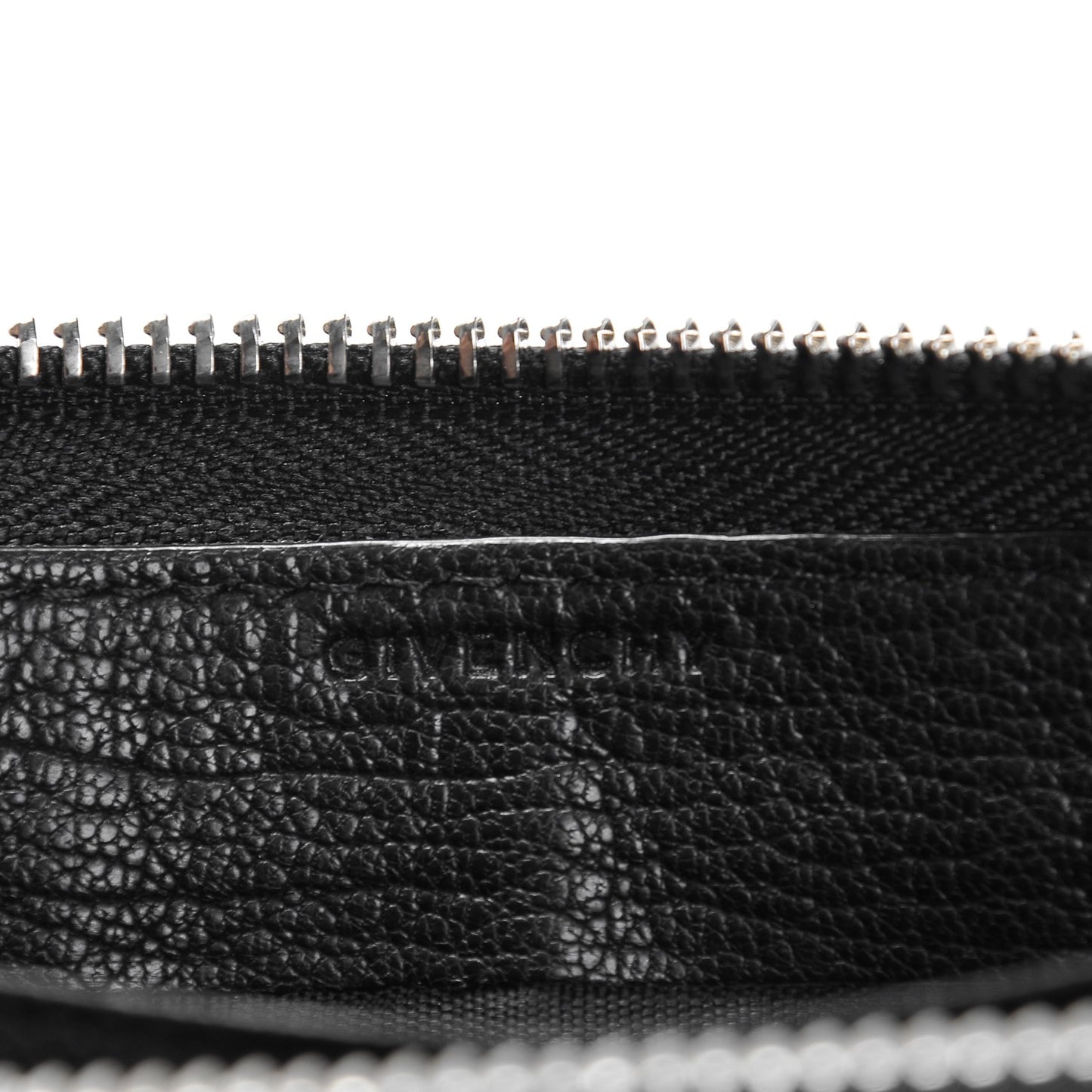 Sugar Goatskin Pandora Half Zip Long Wallet Black