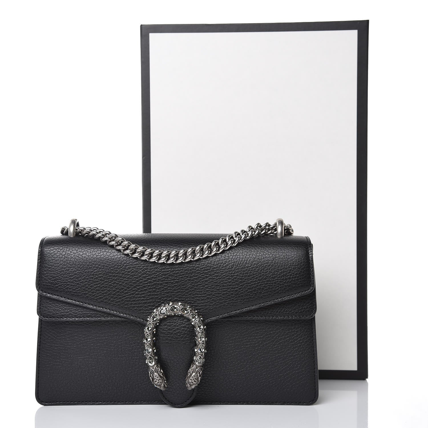 Gucci Pebbled Calfskin Small Dionysus Shoulder Bag Black 8 of 8