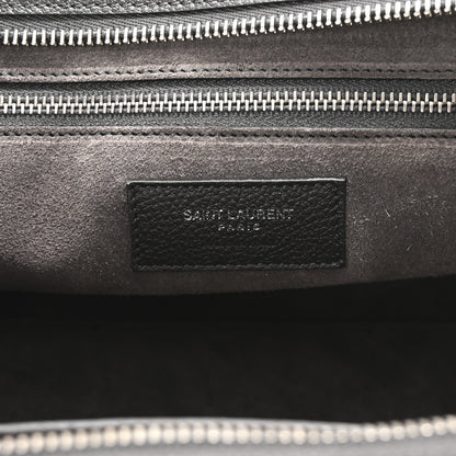Saint Laurent Grained Calfskin Small Cabas Rive Gauche Dark Anthracite 6 of 10