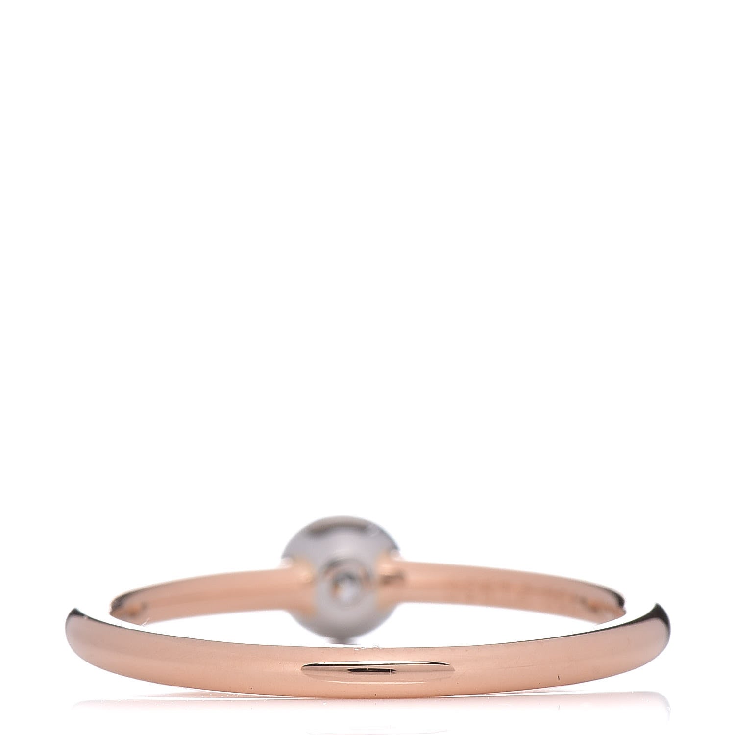 Tiffany 18K Rose Gold Platinum Diamond .16ct Bezet Ring 49 5 4 of 6
