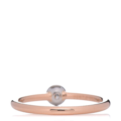 Tiffany 18K Rose Gold Platinum Diamond .16ct Bezet Ring 49 5 4 of 6