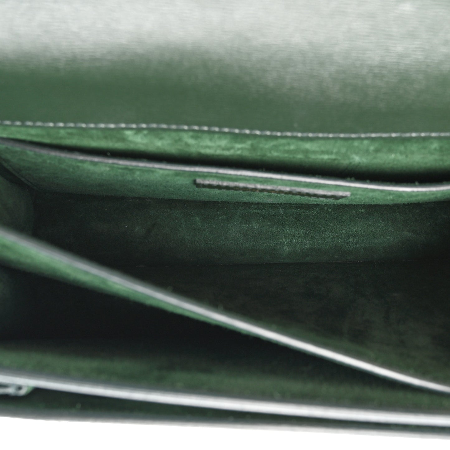 Smooth Calfskin Medium Monogram Sunset Satchel Dark Green