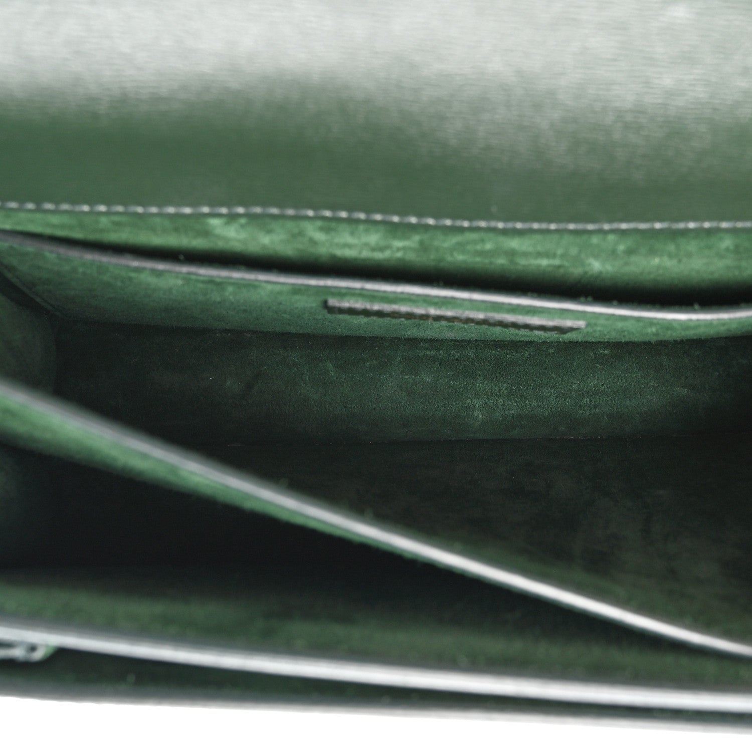 Saint Laurent Smooth Calfskin Medium Monogram Sunset Satchel Dark Green 5 of 14