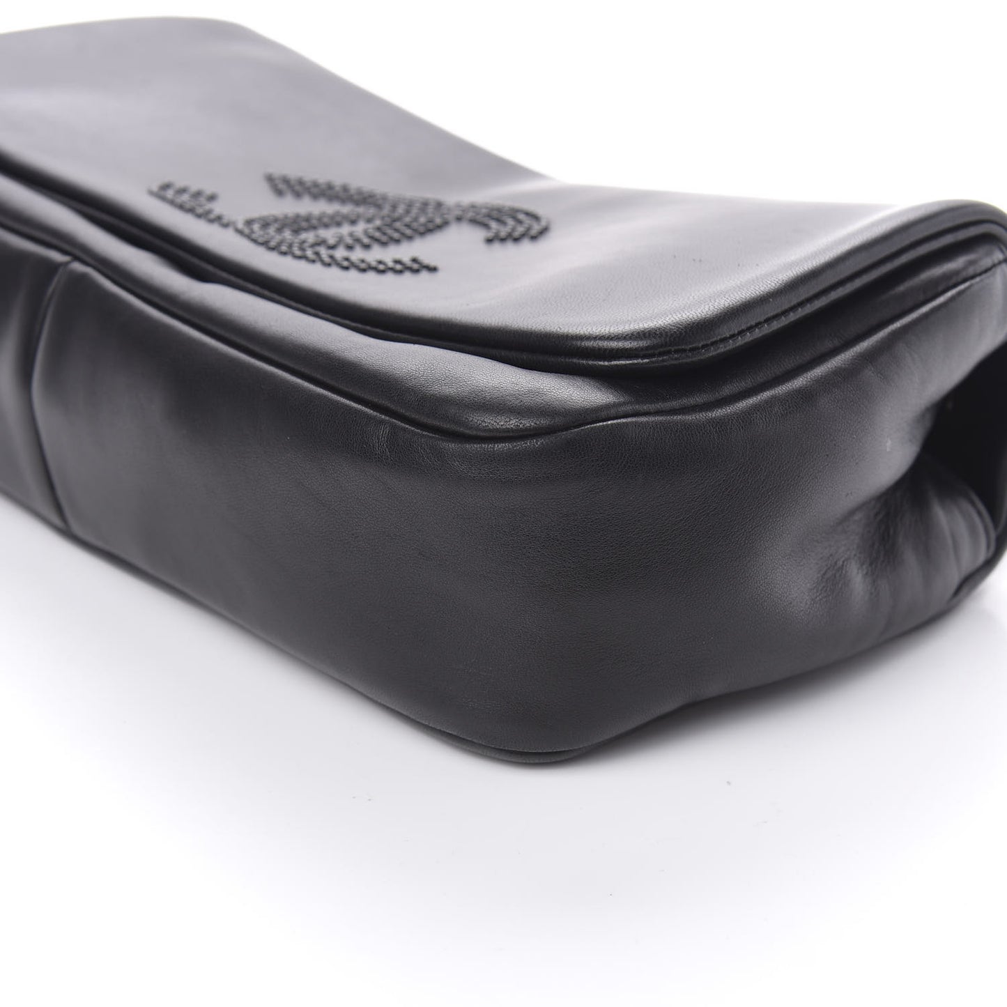 Lambskin Studded CC East West Flap Black