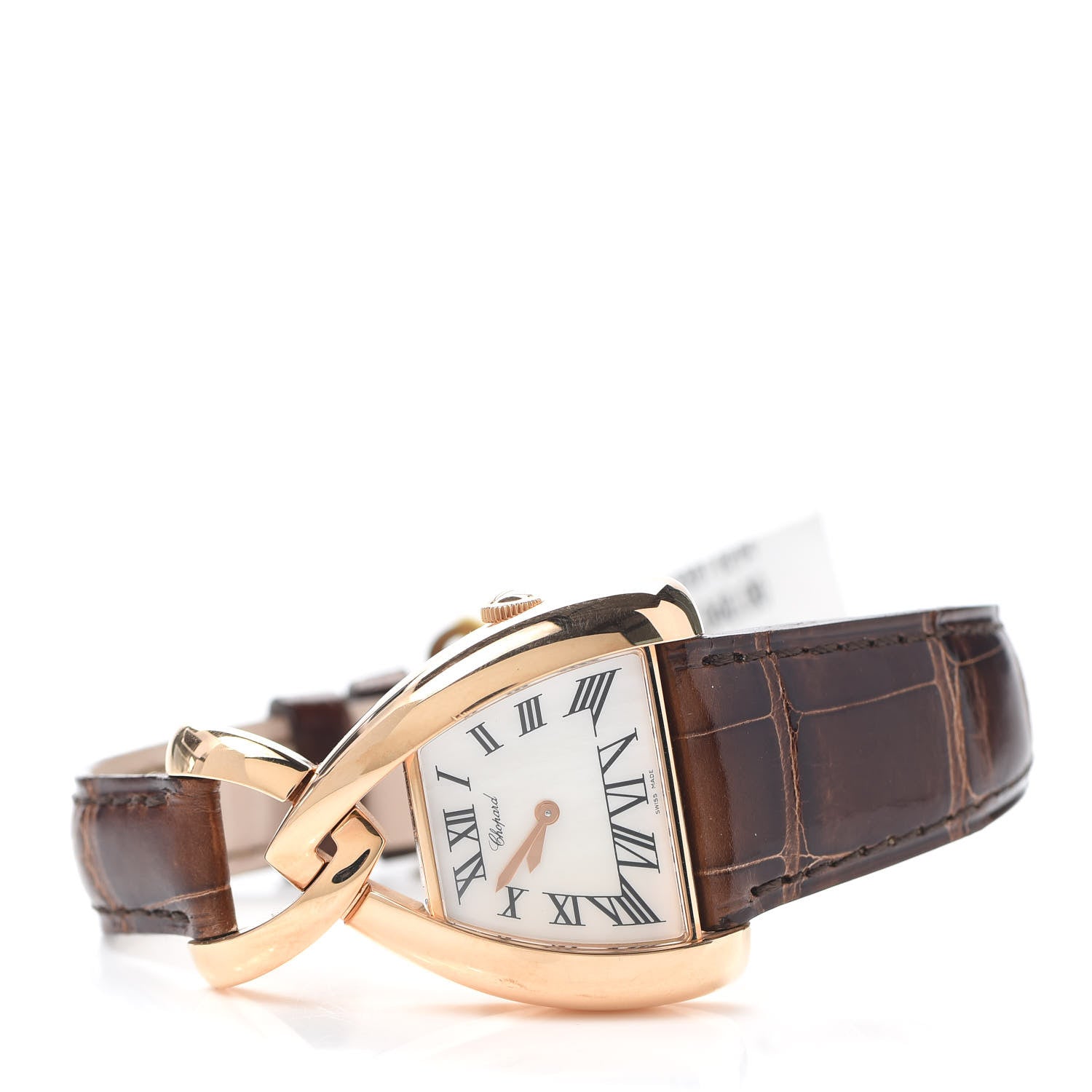 Chopard 18K Rose Gold Alligator 30mm Alliance Quartz Watch 2 of 5