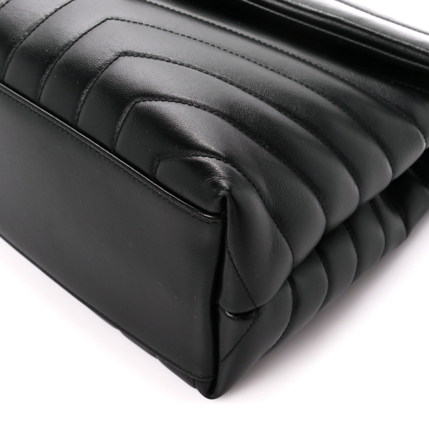 Saint Laurent Calfskin Y Quilted Monogram Medium Loulou Chain Satchel Black 11 of 11