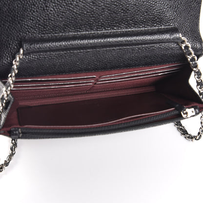 Chanel Caviar Quilted Wallet On Chain WOC Black 5 of 9