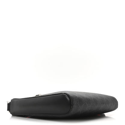 Gucci GG Supreme Monogram Web Small Flat Messenger Bag Black Grey 4 of 10