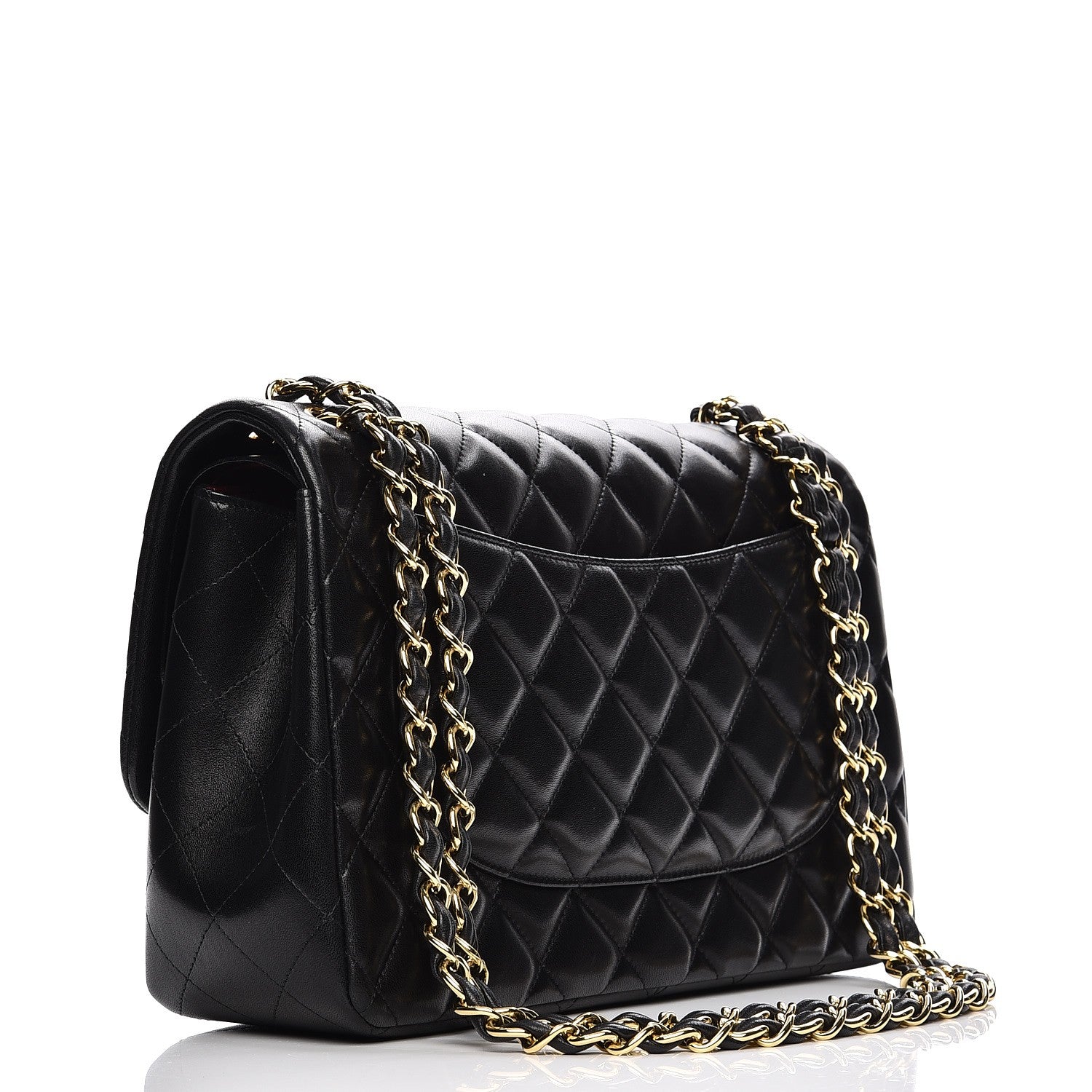 Chanel Lambskin Quilted Jumbo Double Flap Black 3 of 13