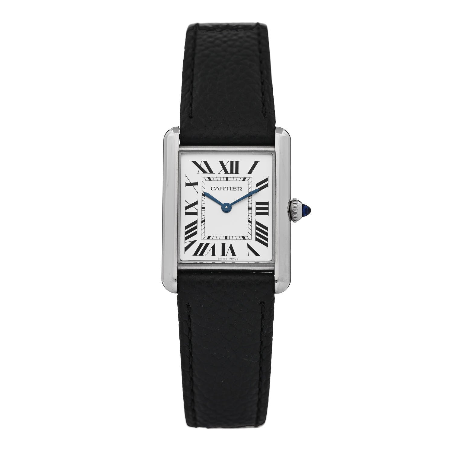 Cartier Stainless Steel Calfskin 25mm Must de Cartier Tank Quartz Watch 1 of 5