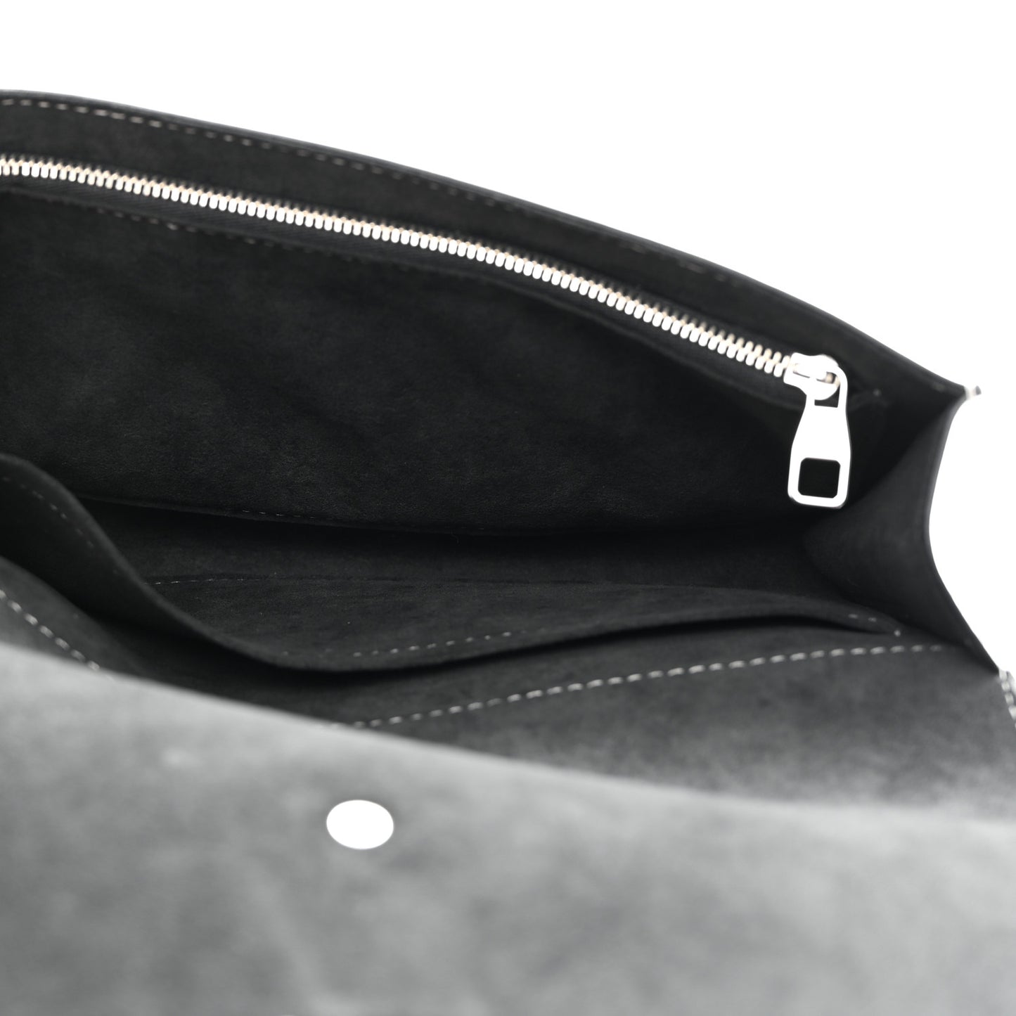 Metallic Calfskin Louise EW Lock Clutch Silver