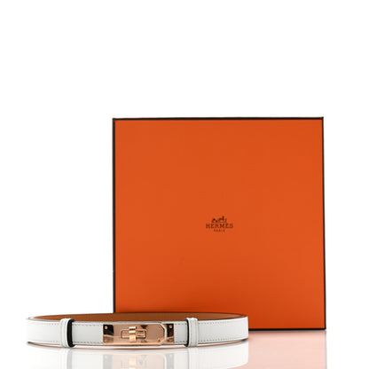 Hermes Epsom Kelly Belt White 4 of 4