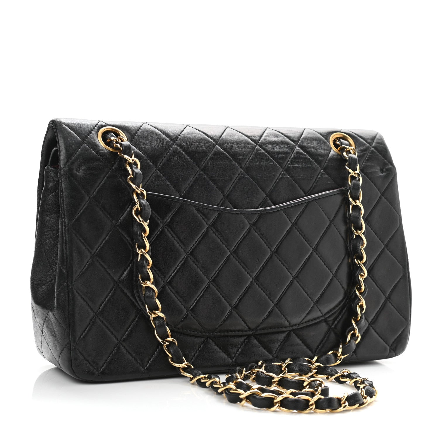 Chanel Lambskin Quilted Medium Double Flap Black 3 of 14