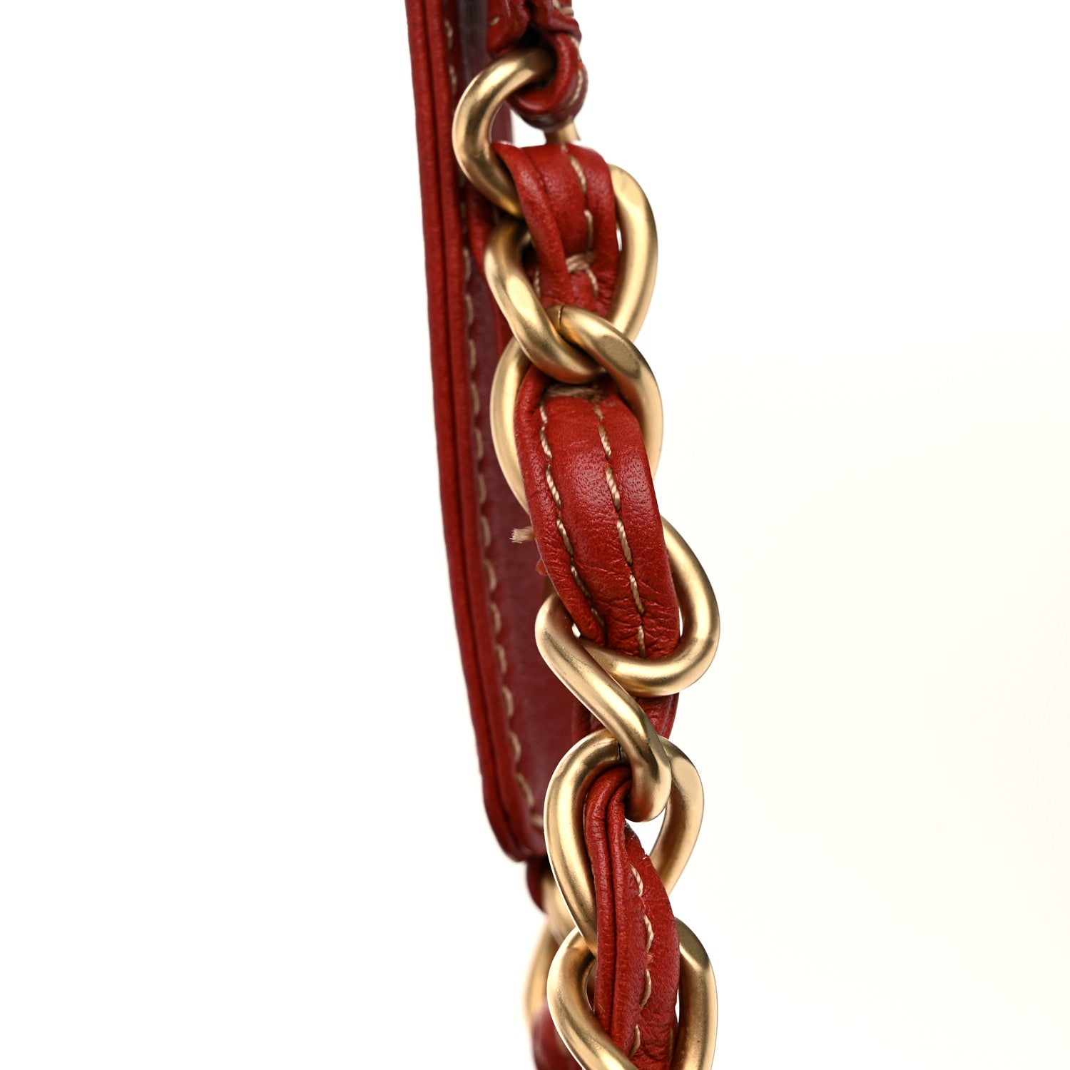 Chanel Grained Calfskin CC Drawstring Bucket Bag Red 12 of 12