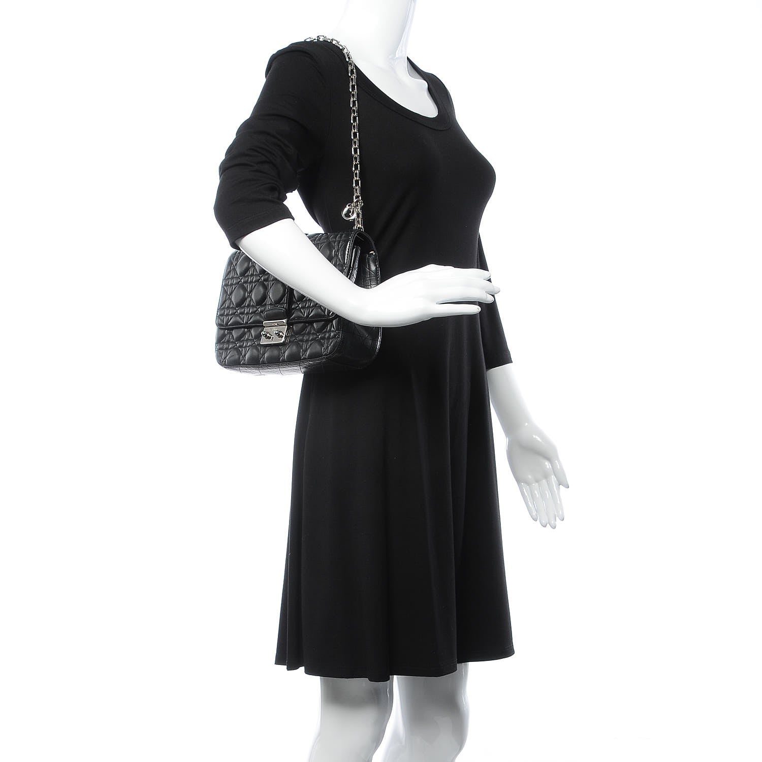 Christian Dior Lambskin Cannage Medium Miss Dior Flap Black 1 of 11