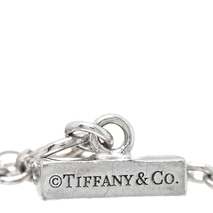Tiffany 18K White Gold Diamond Turquoise T Circle Bracelet 3 of 3