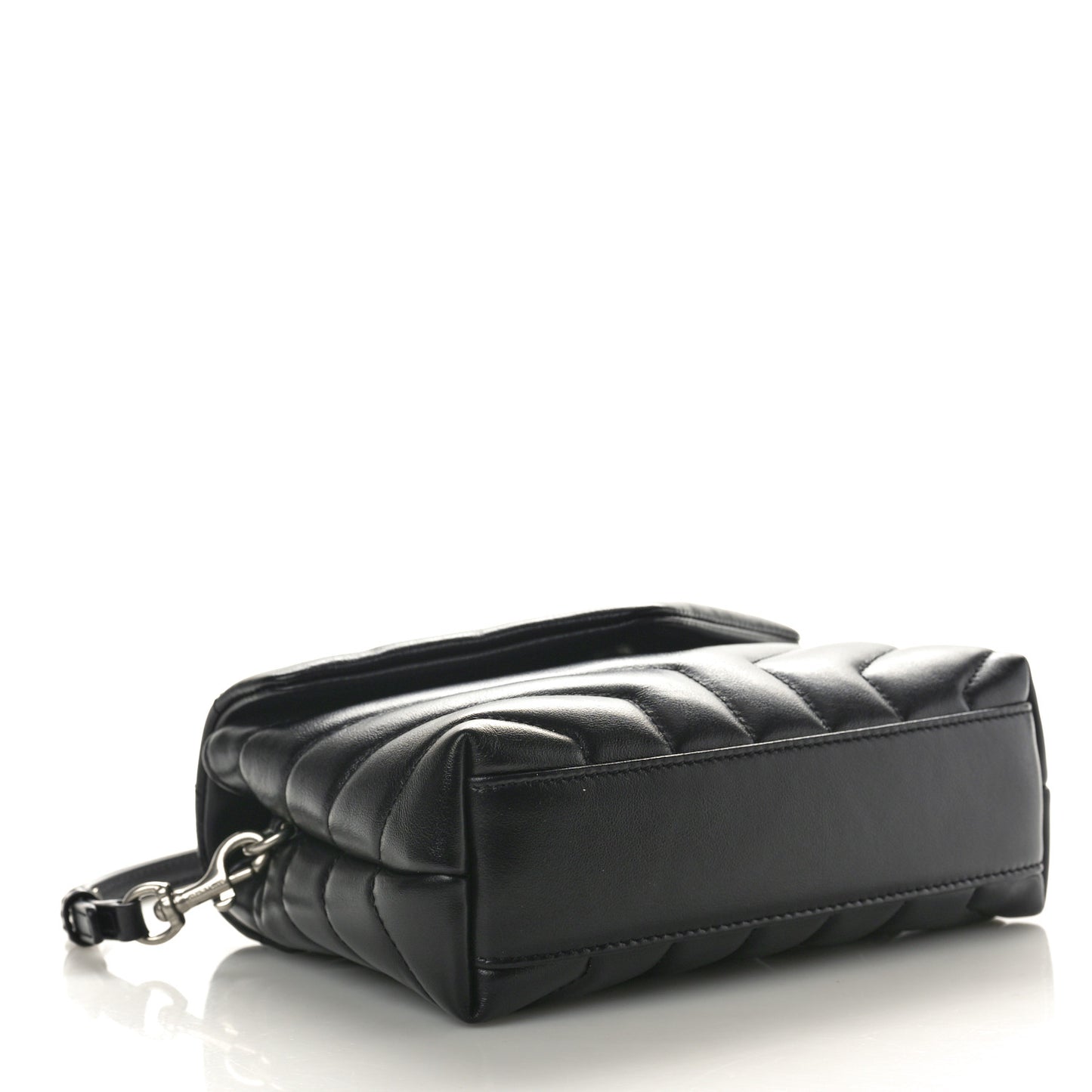 Calfskin Y Quilted Monogram Toy Loulou Crossbody Bag Black