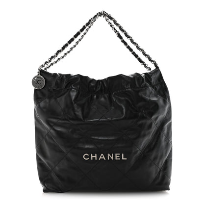 Chanel Shiny Calfskin Quilted Chanel 22 Black 1 of 11