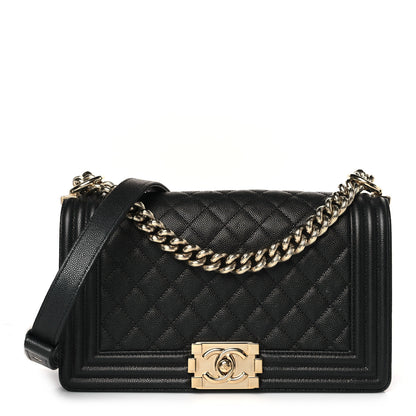 Chanel Caviar Quilted Medium Boy Flap Black 1 of 8