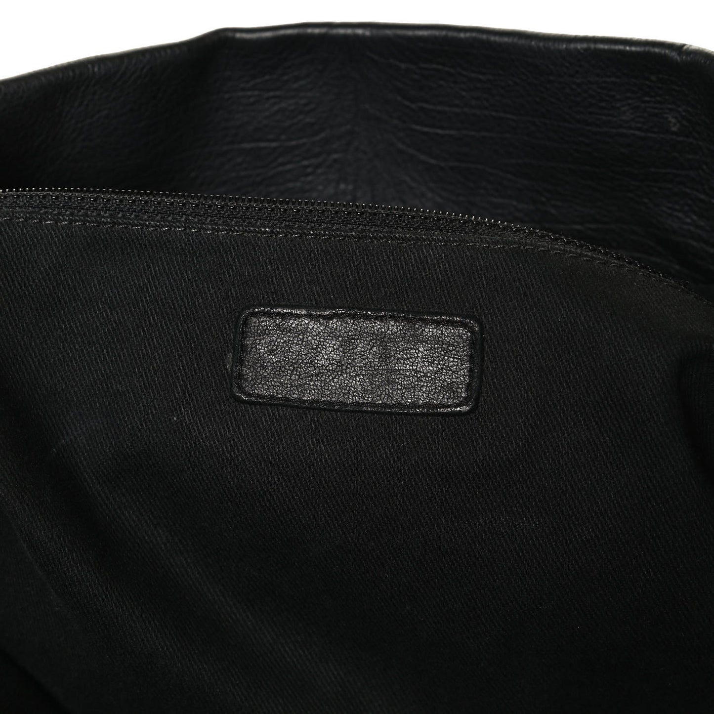 Calfskin Large Front Flap Tote Black