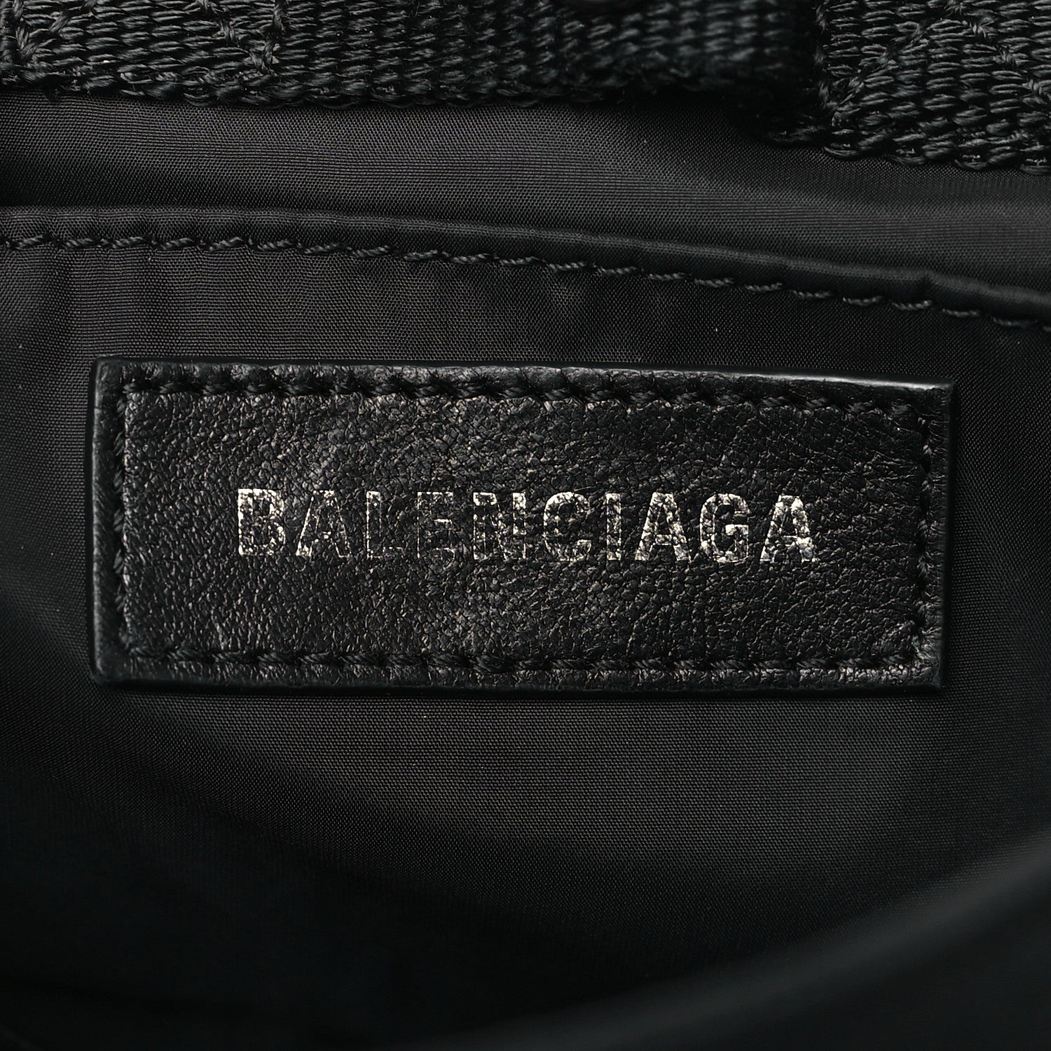 Balenciaga Nylon Logo Embroidered Army Messenger Bag Black 6 of 9
