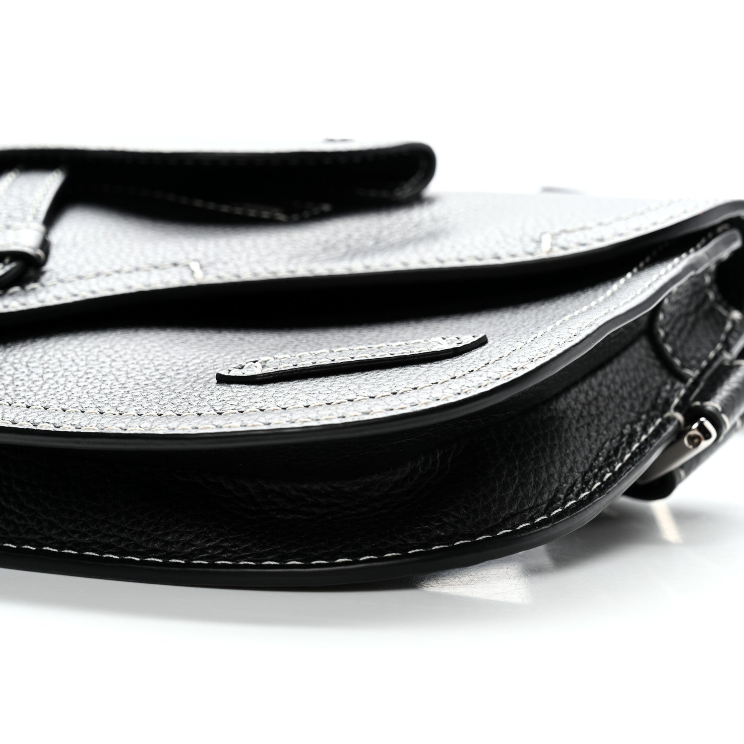 Christian Dior X KAWS Grained Calfskin Saddle Pouch Black 9 of 9
