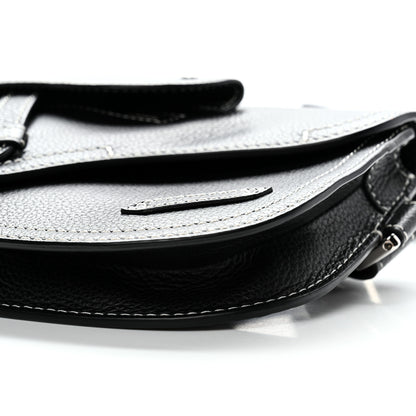 Christian Dior X KAWS Grained Calfskin Saddle Pouch Black 9 of 9