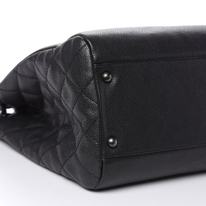 Chanel Metallic Grained Calfskin Woven Chain Large Shopping Bag Black 8 of 15