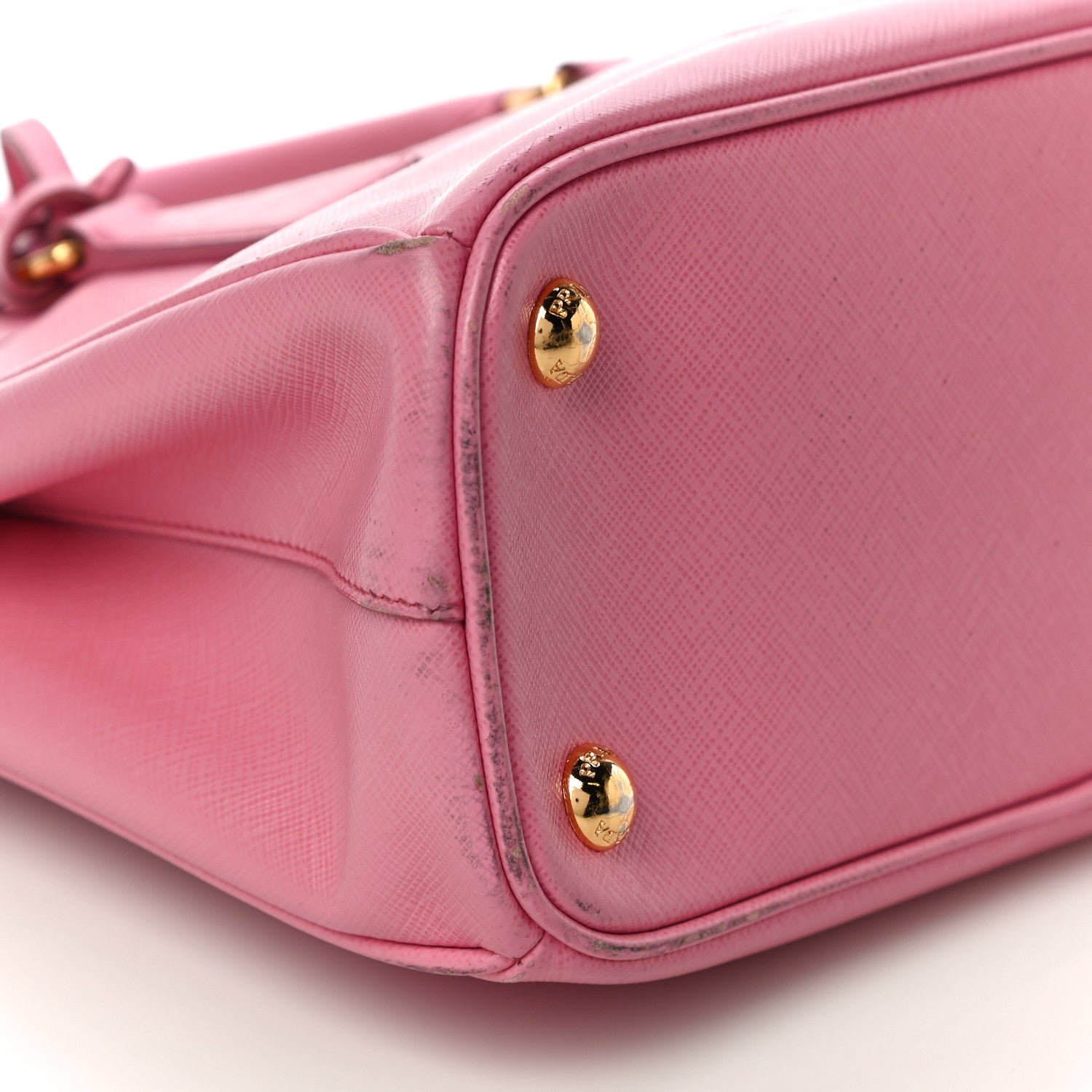 Prada Saffiano Lux Mini Galleria Double Zip Tote Begonia 8 of 35